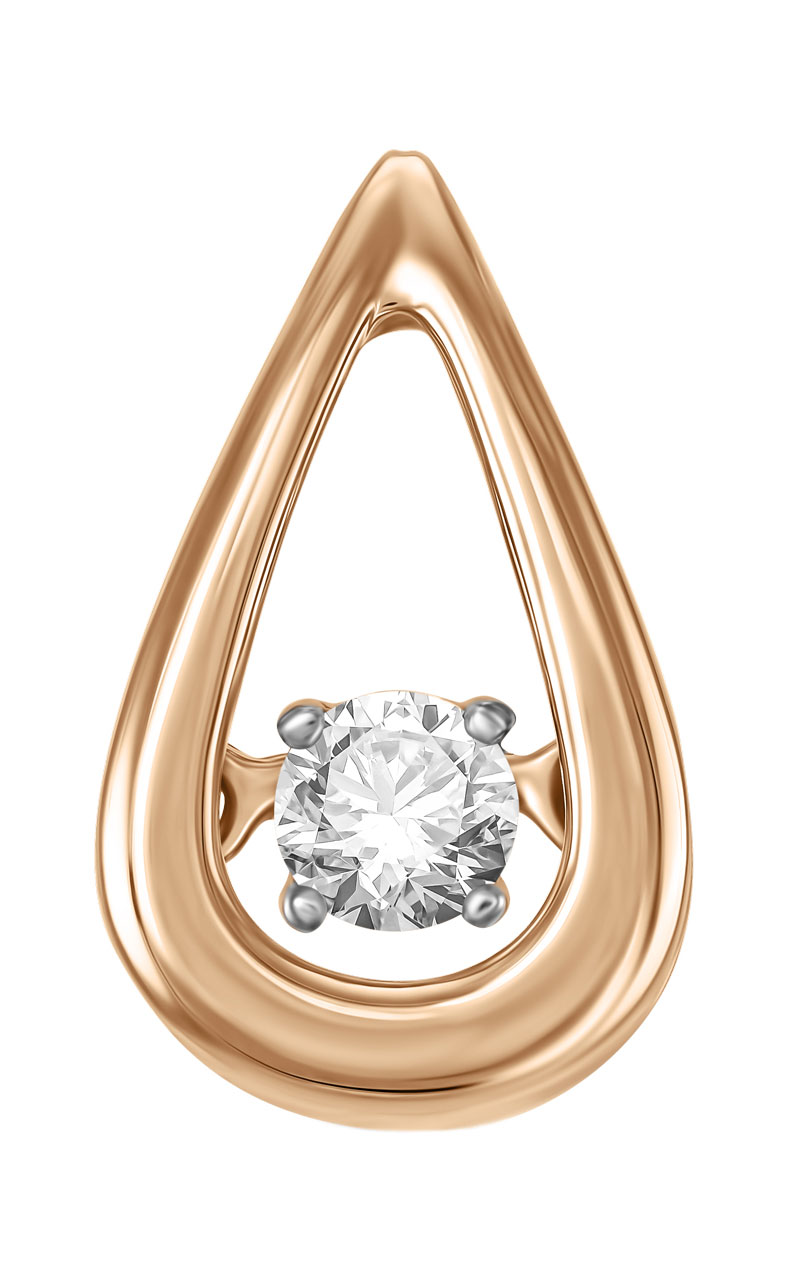Золотая подвеска MIUZ Diamonds P01-34311-R с ''танцующим'' бриллиантом
