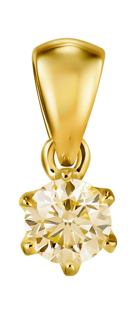 Золотая подвеска MIUZ Diamonds P01-CHAMPAGNE-030 с бриллиантом
