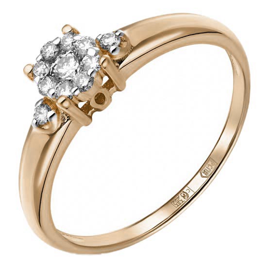 Золотое кольцо Лукас R01-D-33758-r c бриллиантами