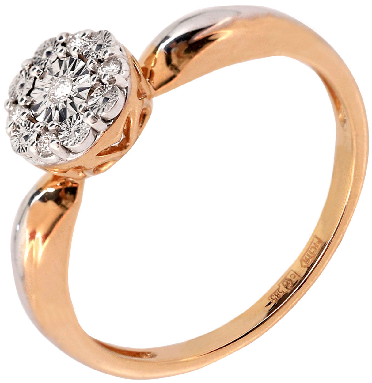 Золотое кольцо Лукас R01-D-L-PL-35561-r с бриллиантами