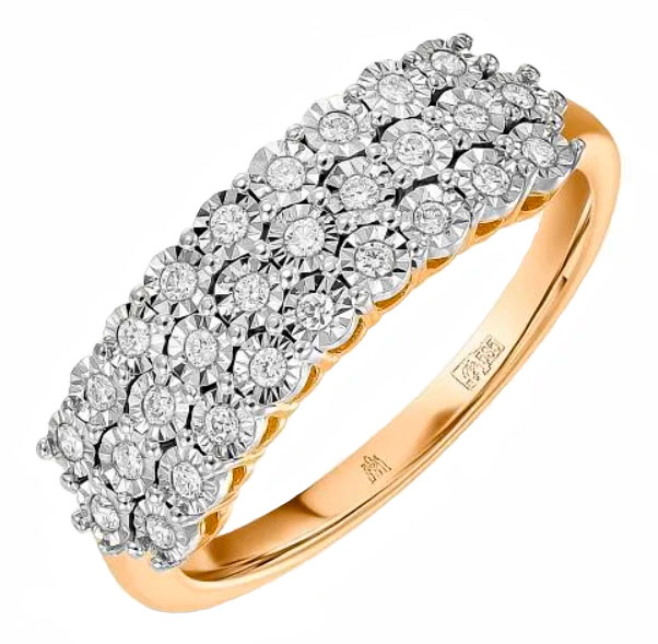 Золотое кольцо Лукас R01-D-PL-34116-r с бриллиантами