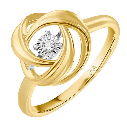 Золотое кольцо Лукас R01-D-PL-34397-Y-g с бриллиантом