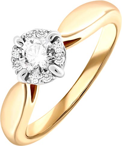 Золотое кольцо Лукас R01-D-SFM-16-025-r с бриллиантами