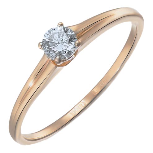 Золотое помолвочное кольцо Лукас R01-D-SOL23-020-G3-r с бриллиантом