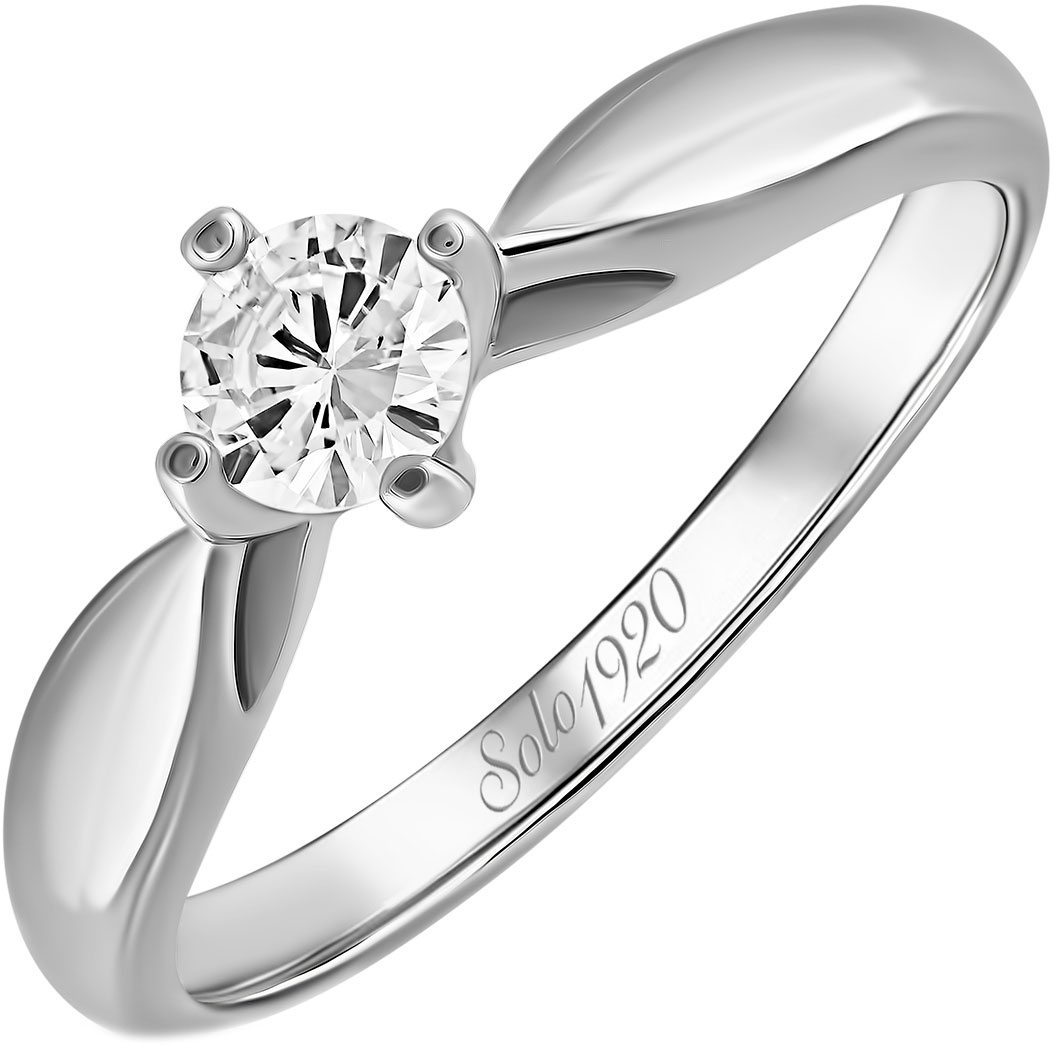 Помолвочное кольцо из белого золота MIUZ Diamonds R01-SOL53-020-G2-W с бриллиантом