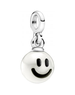 Серебряная подвеска-шарм ''Счастливый'' PANDORA 799678C01 с жемчугом, эмалью
