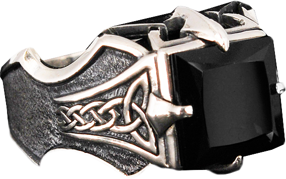 Мужской серебряный перстень Persian KS044-ONIKS c ониксом