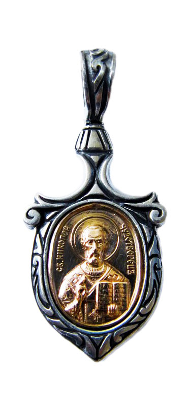 Серебряная иконка Persian PSZ056-NIKOLAJ