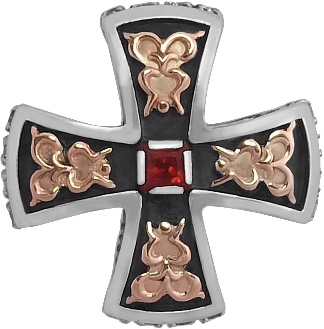 Серебряный крестик Persian PSZ075-GRANAT