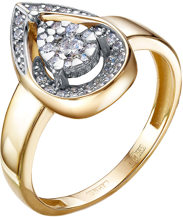 Золотое кольцо Platika 1-0182-301 с бриллиантами