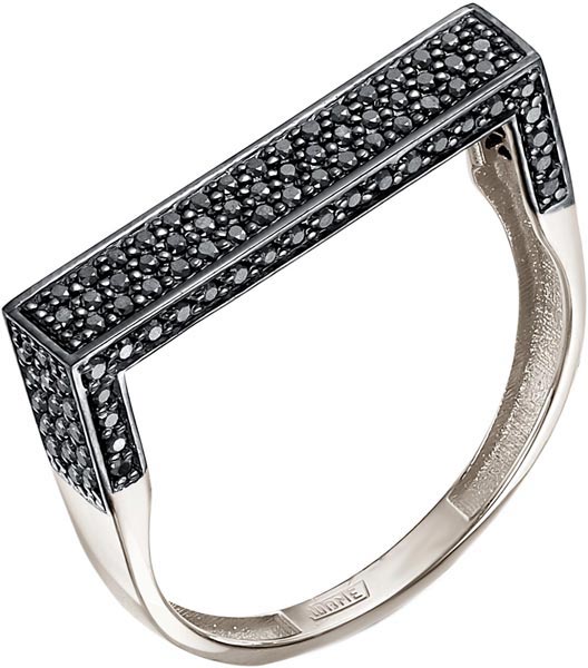 Платиновое кольцо Platika 1-0364-905 с черными бриллиантами
