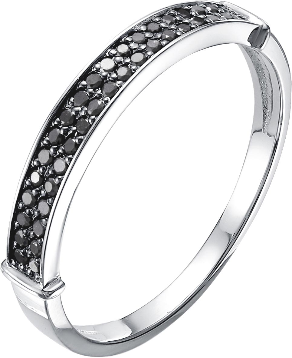 Платиновое кольцо Platika 1-11-0014-905 с черными бриллиантами