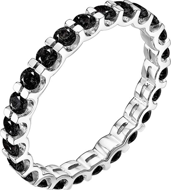 Платиновое кольцо Platika 1-31-0011-905 с черными бриллиантами