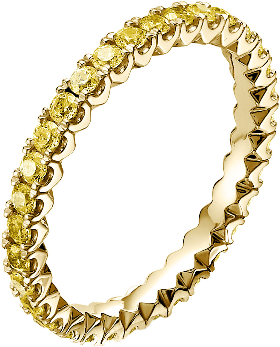 Золотое кольцо Platika 1-31-0038-308 с желтыми бриллиантами