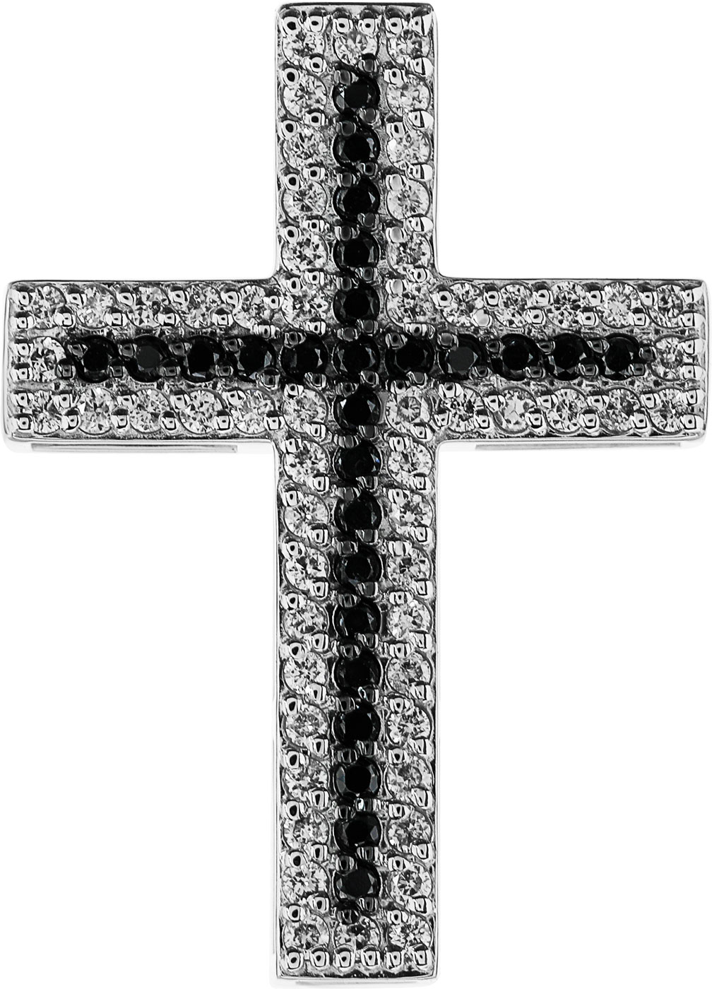Декоративный крестик из белого золота Platika 3-31-0130-215 с бриллиантами