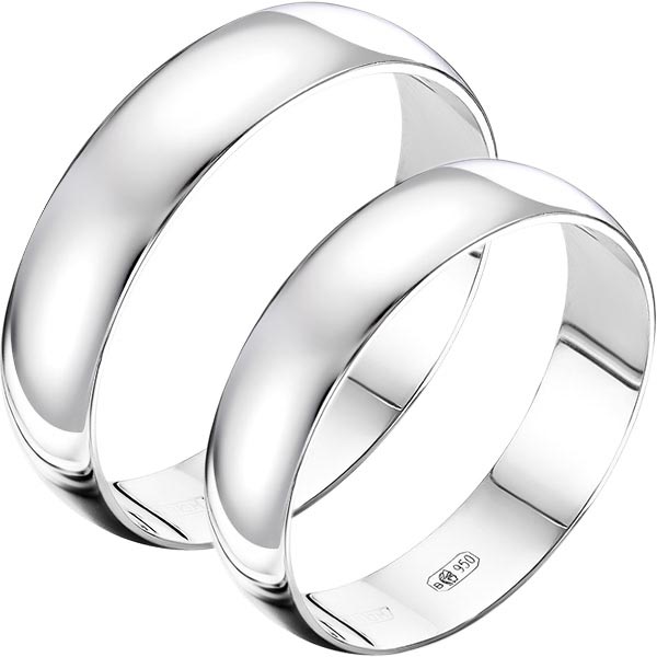 Обручальное парное кольцо из платины Platika 6-0143-900