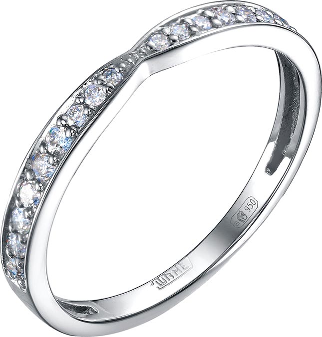 Платиновое обручальное кольцо Platika 6-0238-901 с бриллиантами