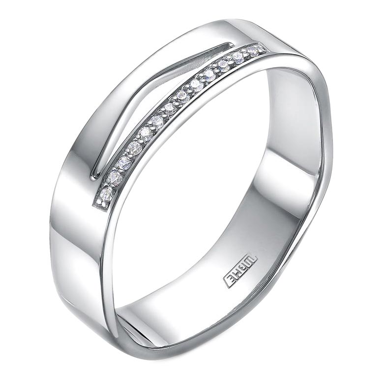 Платиновое обручальное кольцо Platika 6-0239-901 с бриллиантами