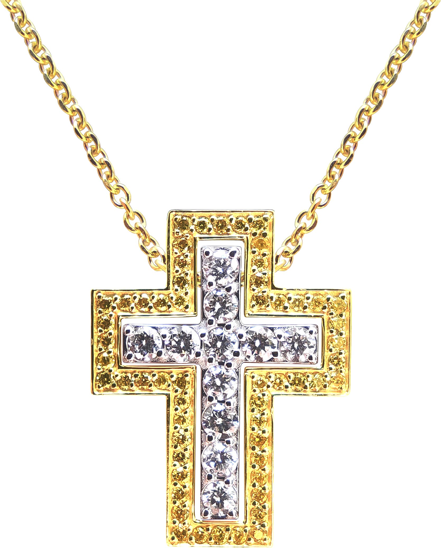 Женский золотой декоративный крестик Platika 9-31-0089-318 с бриллиантами