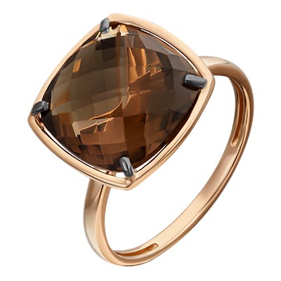 Золотое кольцо PLATINA Jewelry 01-5313-00-202-1110-46 c кварцем