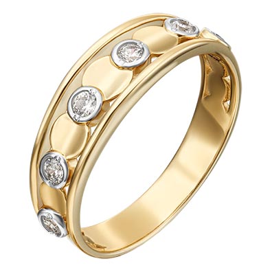 Золотое кольцо PLATINA Jewelry 01-5366-00-401-1130-03 c фианитом
