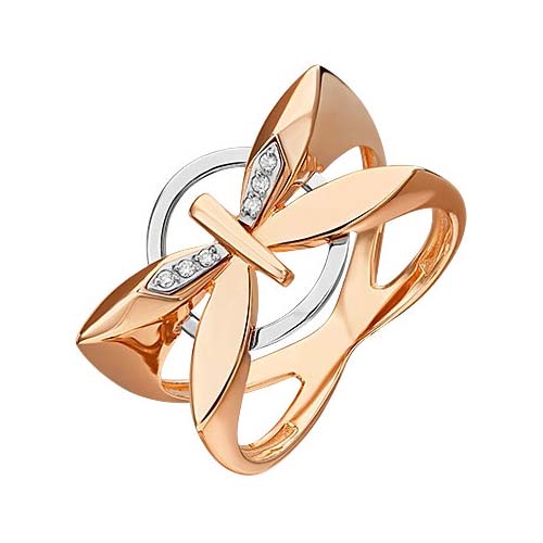 Золотое кольцо PLATINA Jewelry 01-5493-00-101-1111 с бриллиантами