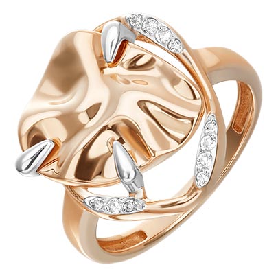 Золотое кольцо PLATINA Jewelry 01-5654-00-201-1110 c топазом