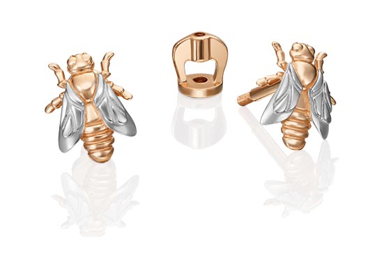 Золотые серьги пусеты-гвоздики PLATINA Jewelry 02-4499-00-000-1110-02