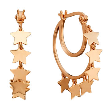 Золотые серьги с подвесками PLATINA Jewelry 02-4677-00-000-1110-48