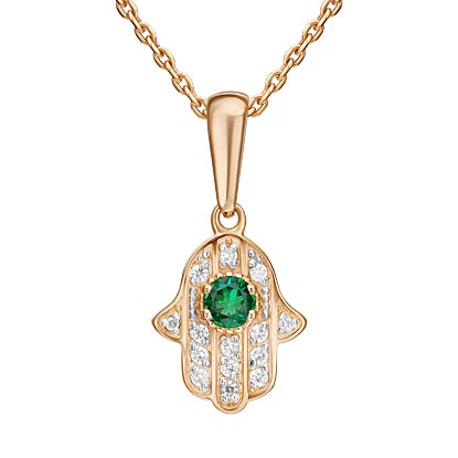 Золотая подвеска PLATINA Jewelry 03-1950-00-404-1110-03 с фианитом