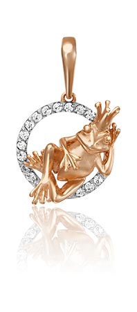 Золотая подвеска PLATINA Jewelry 03-3070-00-401-1110-03 с фианитами