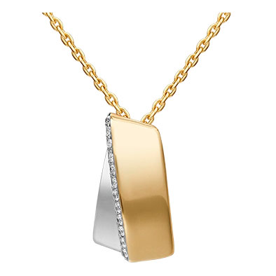 Золотая подвеска PLATINA Jewelry 03-3133-00-401-1121-23 с фианитами