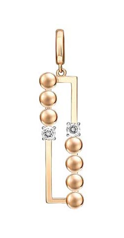 Золотая подвеска PLATINA Jewelry 03-3292-00-201-1110 с белыми топазами