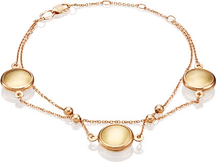 Золотой браслет с подвесками на руку PLATINA Jewelry 05-0605-00-000-1113-64