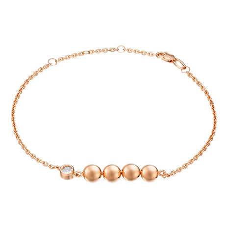 Золотой браслет PLATINA Jewelry 05-0700-00-201-1110 с белым топазом