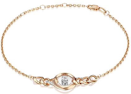 Золотой браслет PLATINA Jewelry 05-0701-00-201-1111 с белыми топазами