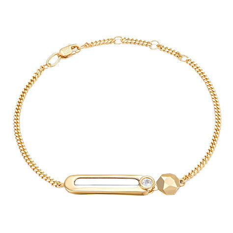 Золотой браслет PLATINA Jewelry 05-0752-00-201-1121 с белым топазом