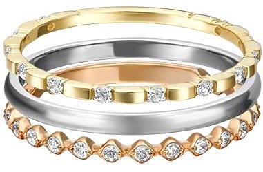 Золотое наборное кольцо PLATINA Jewelry 13-0003-00-401-1140-48 с фианитами