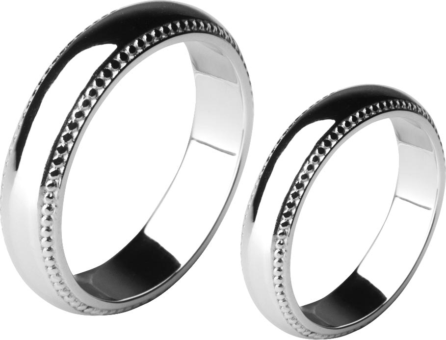 Платиновое обручальное парное кольцо PALLADIUM 0111.30528