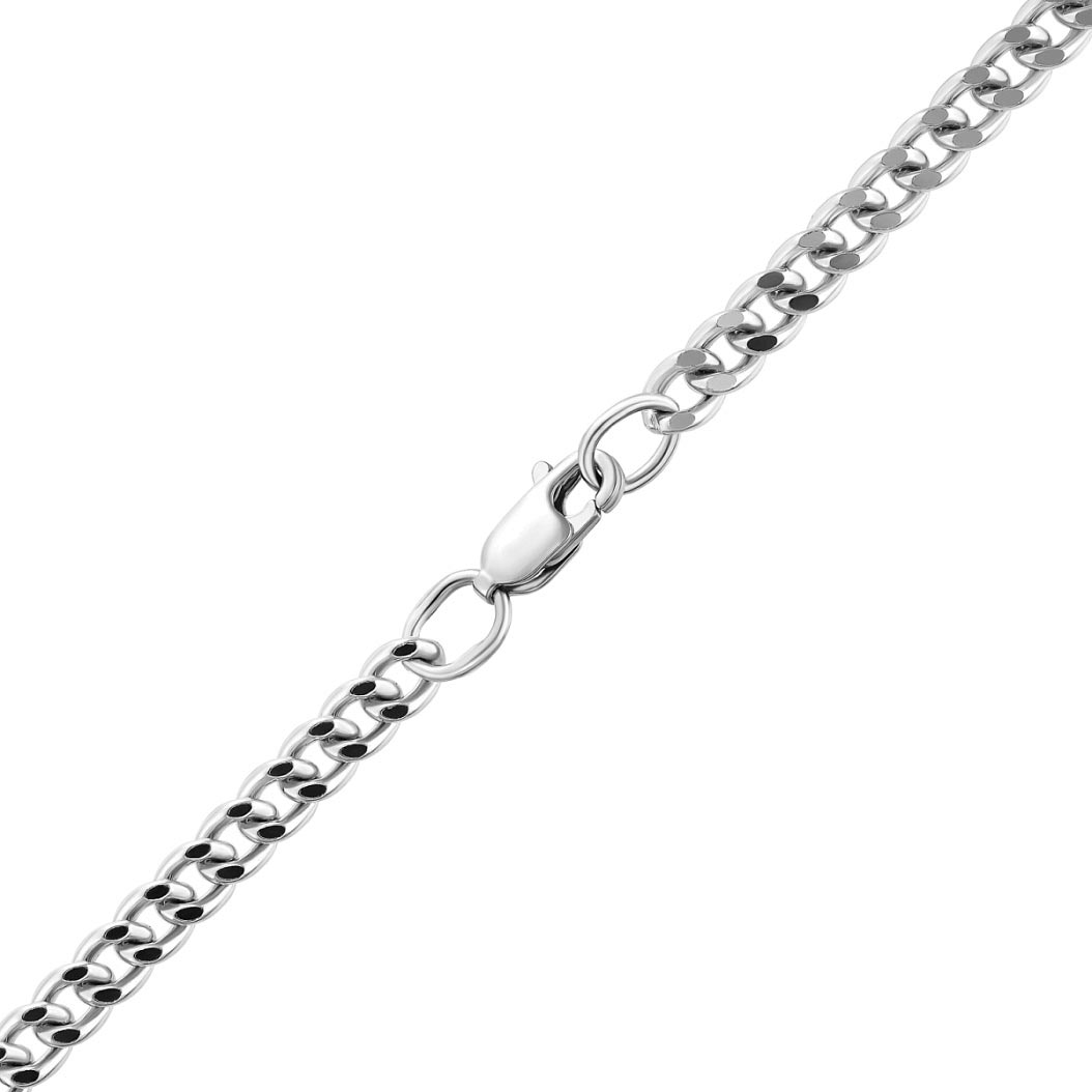 Мужская платиновая цепочка на шею Platinor Jewelry NC-41-002-1-20 с панцирным плетением