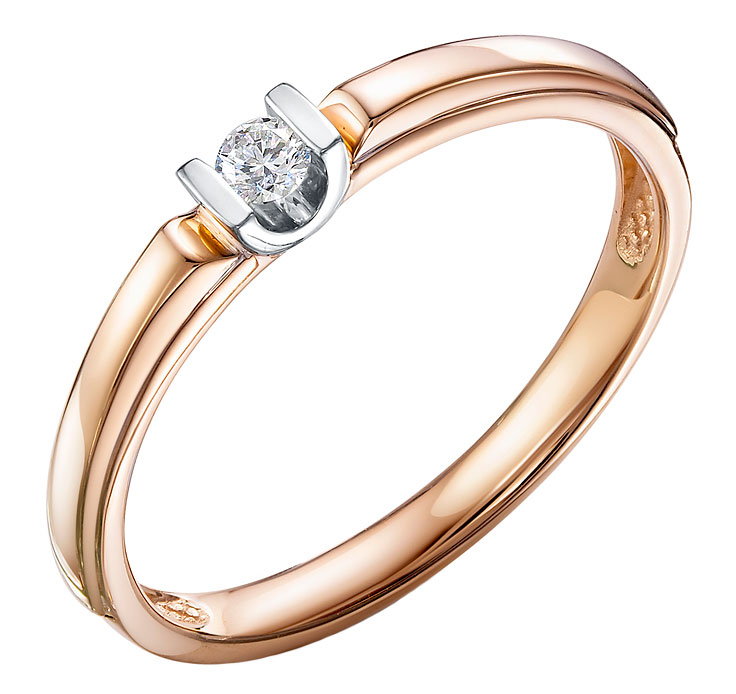 Помолвочное золотое кольцо RoseGrace 5-5969-103-1K с бриллиантом