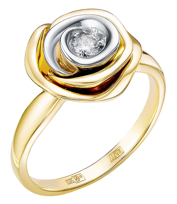Золотое кольцо RoseGrace 5-6576-103-1ZH с бриллиантом