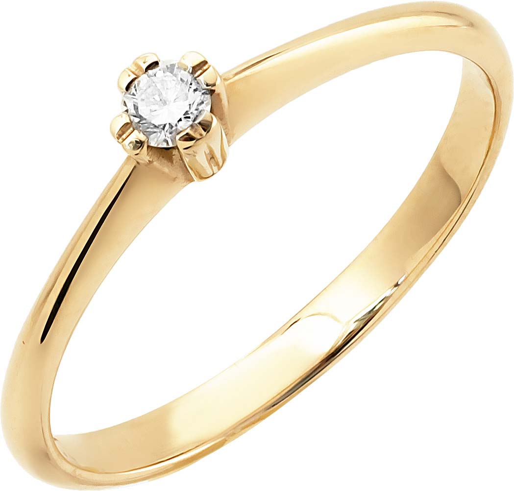Золотое помолвочное кольцо Русские Самоцветы 53260 с бриллиантом