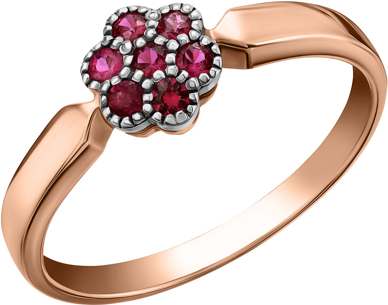 Золотое кольцо Русские Самоцветы 70629 с рубинами