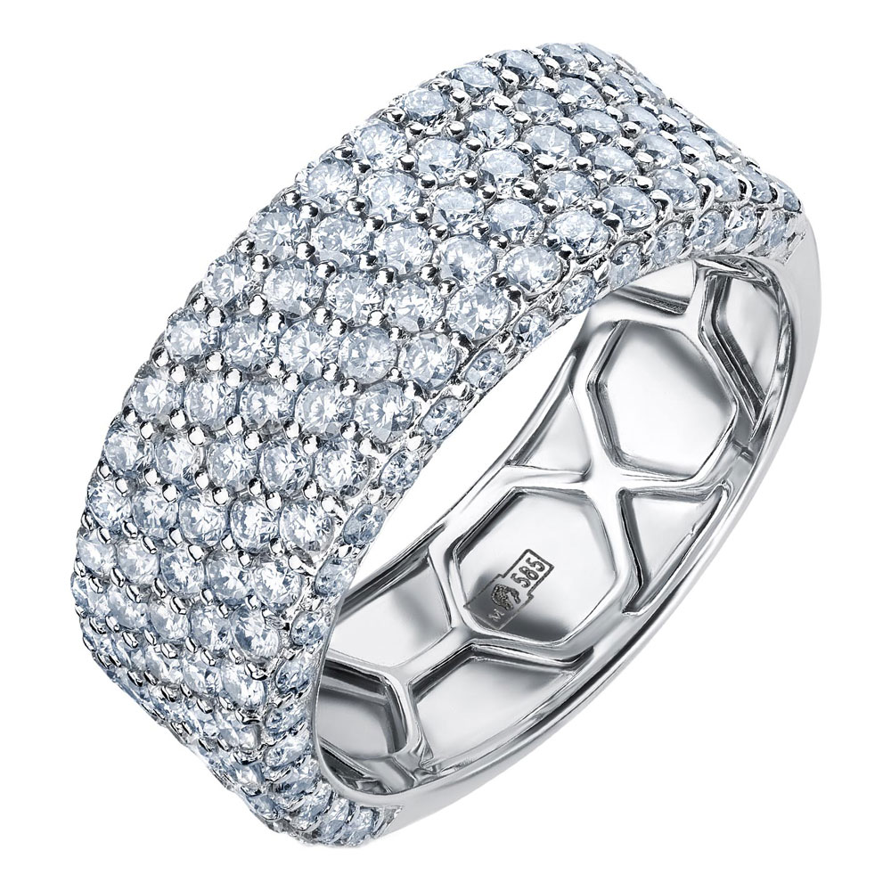 Кольцо из белого золота SARGON JEWELRY R1069-1001 с бриллиантами