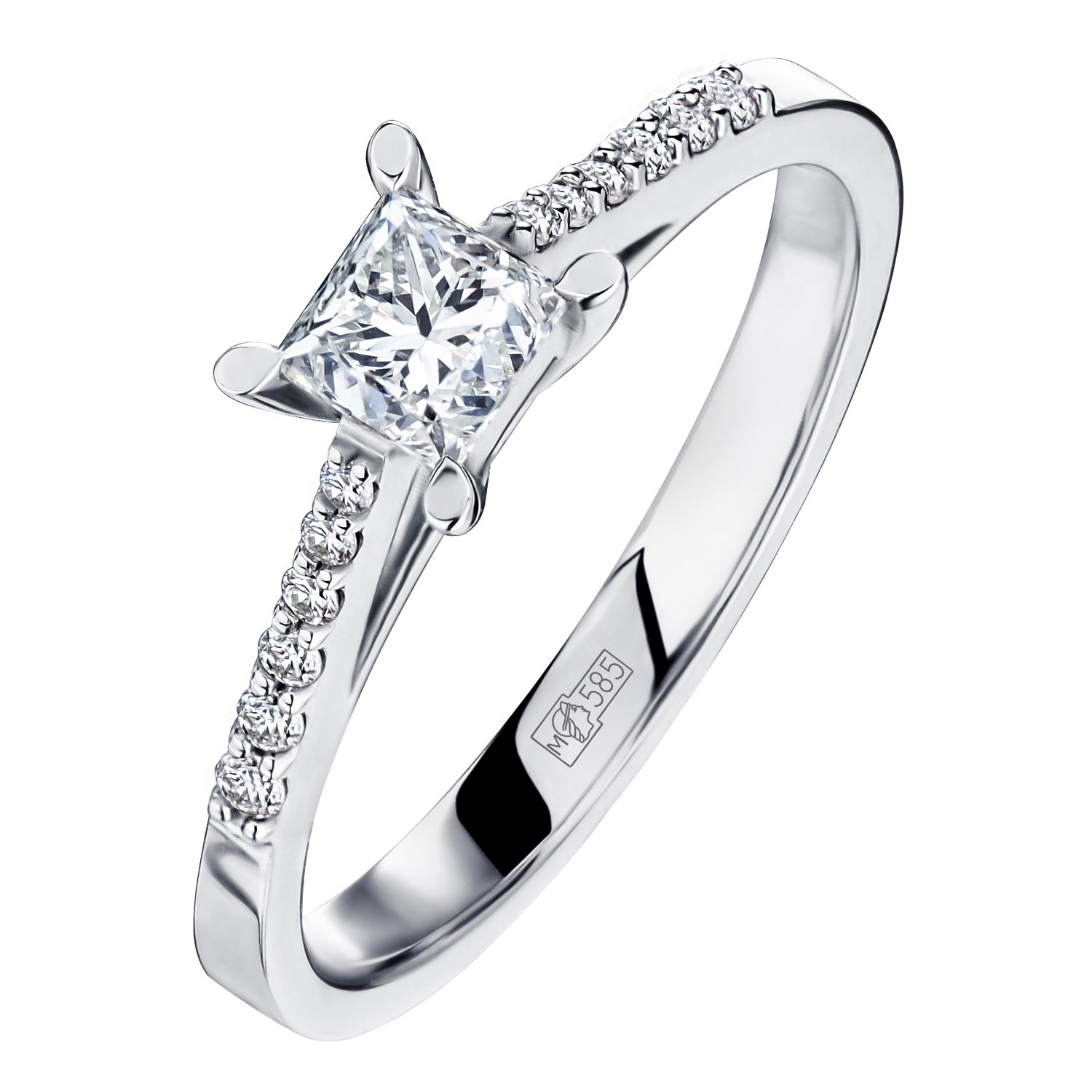 Помолвочное кольцо из белого золота SARGON JEWELRY R2044-1001 с бриллиантами