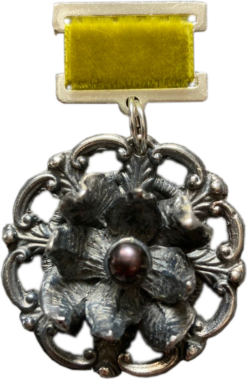 Латунная брошь '' Фантастический Цветок'' Shabut jewelry BOFC0001 с жемчугом