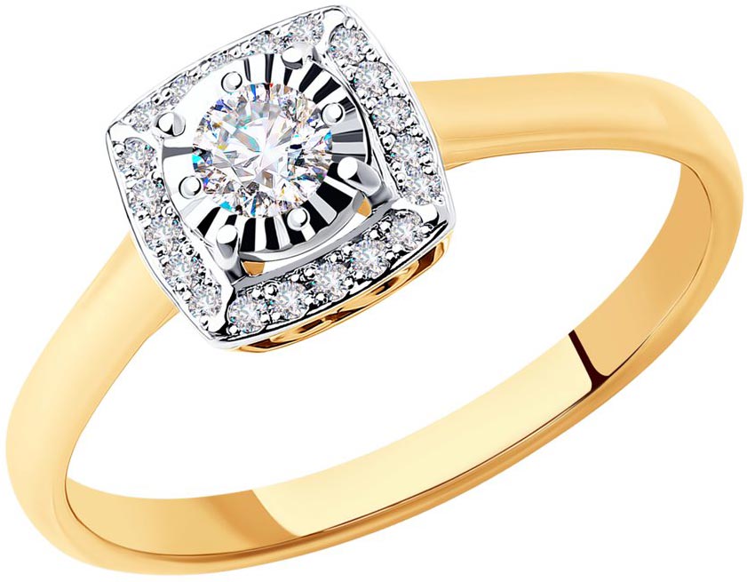 Золотое кольцо SOKOLOV 1011111 с бриллиантами