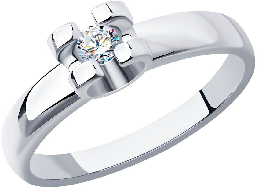 Платиновое кольцо SOKOLOV 1011680-10 с бриллиантом