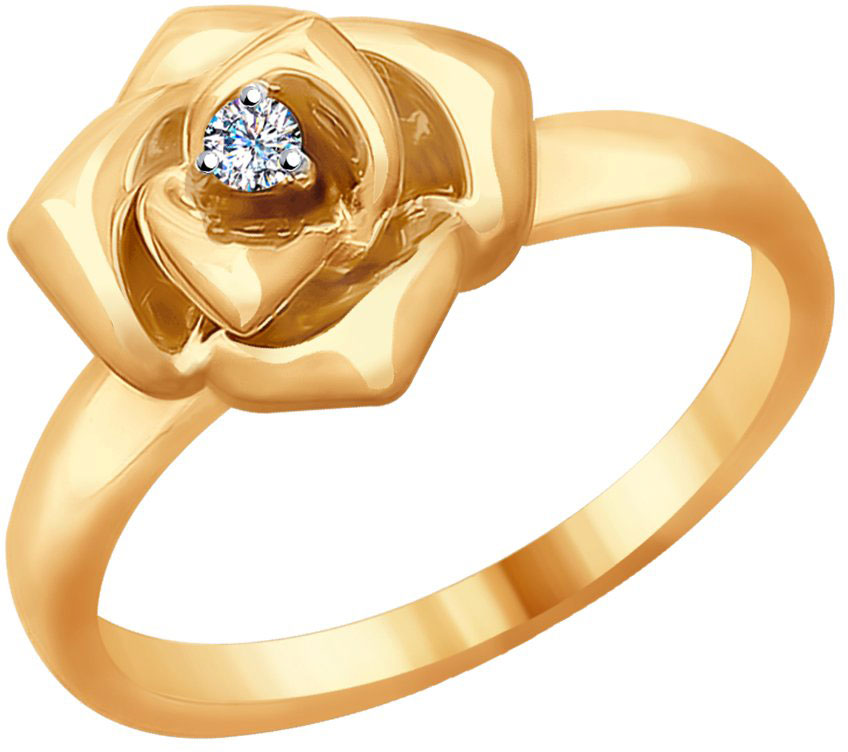 Золотое кольцо SOKOLOV 1011681 с бриллиантами